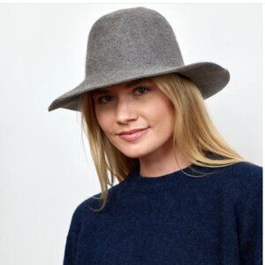Hat Attack Ella Packable Crusher Hat Black Dark Grey Foldable Packable One Size